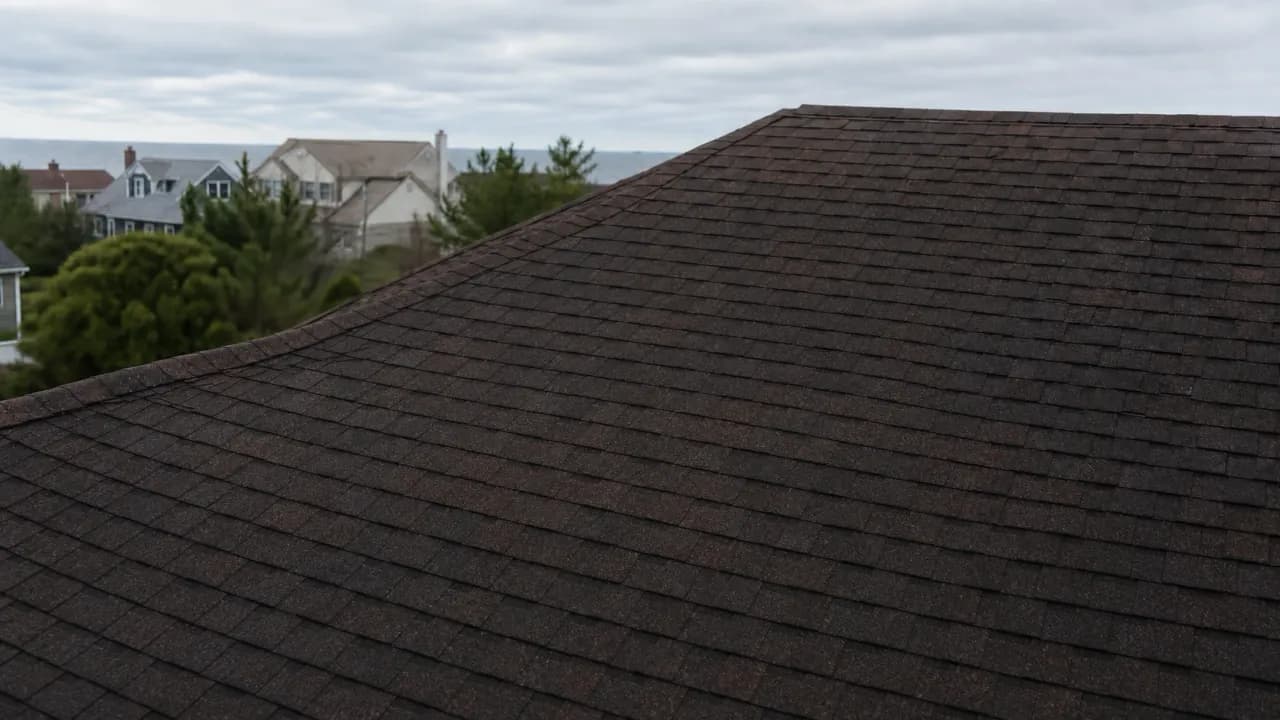 Photo of the same roof section after the emergency tarp was removed and the repair completed